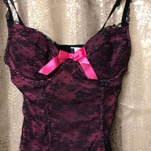NBW Lace pink and black lingerie